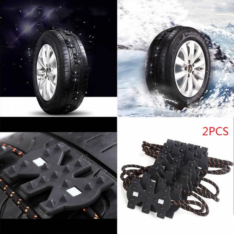 Neumático de rueda antinieve Universal de alta resistencia, 2 uds., cadena de emergencia antideslizante para coches, camiones, SUV, vehículos MPV