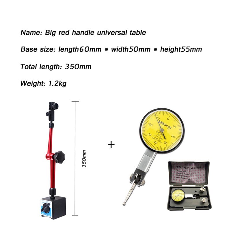 0-0.8mm 0.01mm lever table indicator table level gauge scale precision metric dovetail slot dial dial measuring instrument tool: Blue