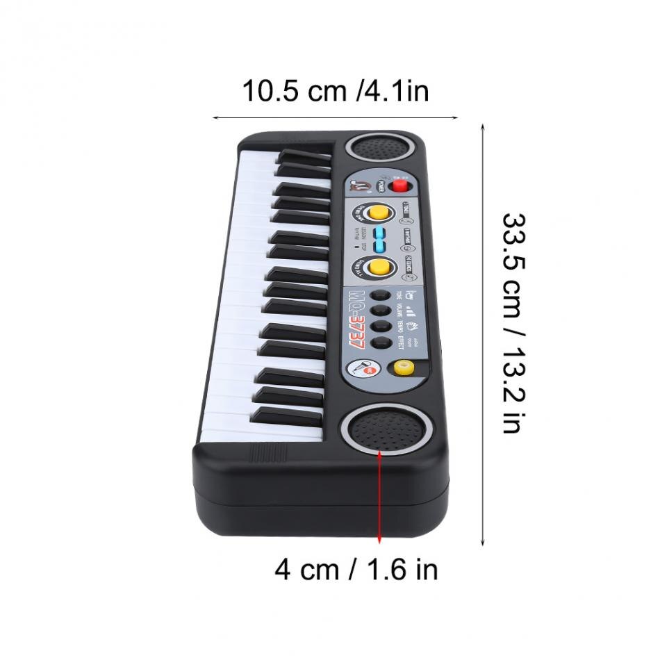 -37 nøgler barn orgel elektrisk klaver digital musik elektronisk keyboard musikinstrument med mini mikrofon til børn le