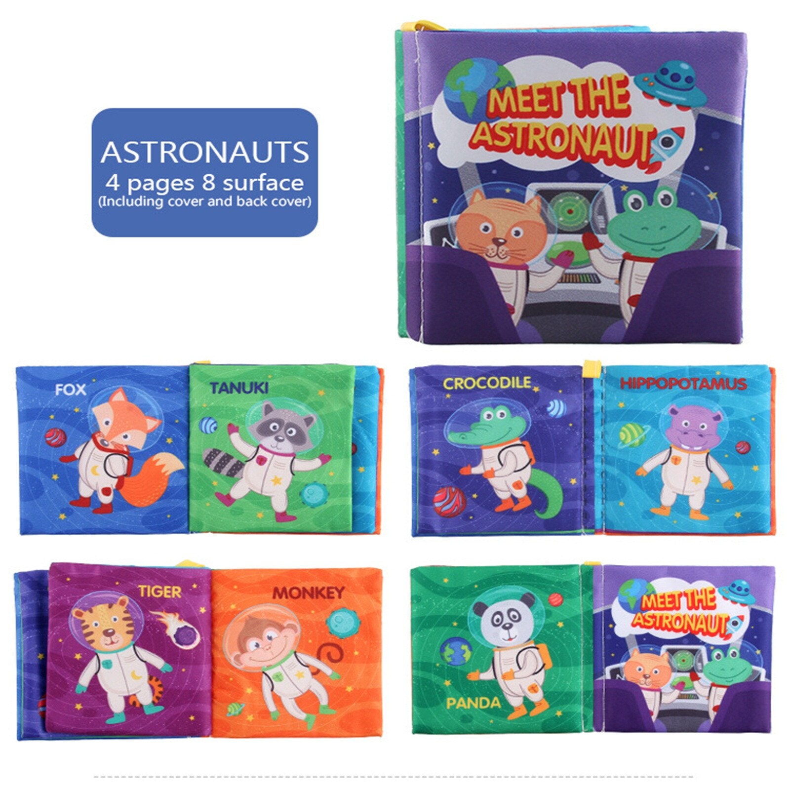 essen Weichen Baby Intelligenz Entwicklung Bild Lernen Drei-dimensionale Tuch Buch Stoff Kleinkind Baby Buch Frühstück Spielzeug: E