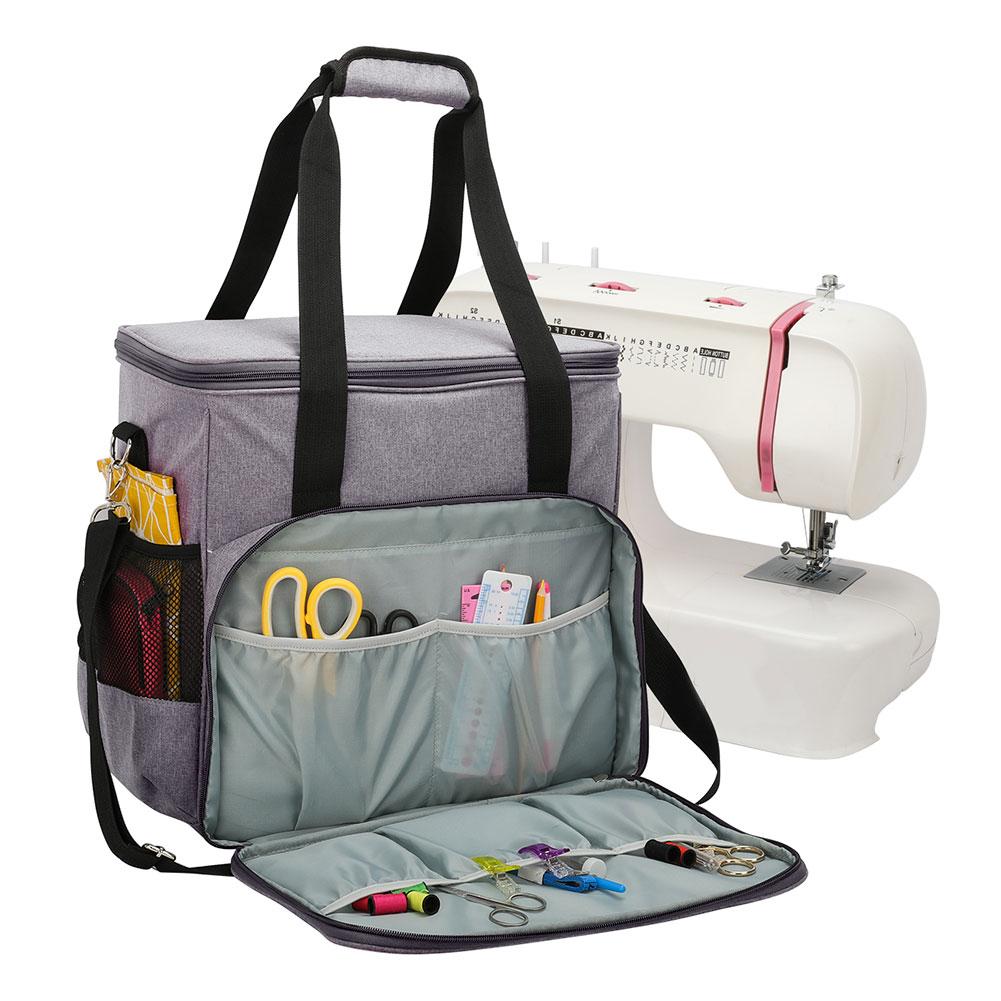 Portable Sewing Machine Storage Bag Tote Bag Storage Pouch For Sewing Machine And Sewing Accessories #CW: Grey