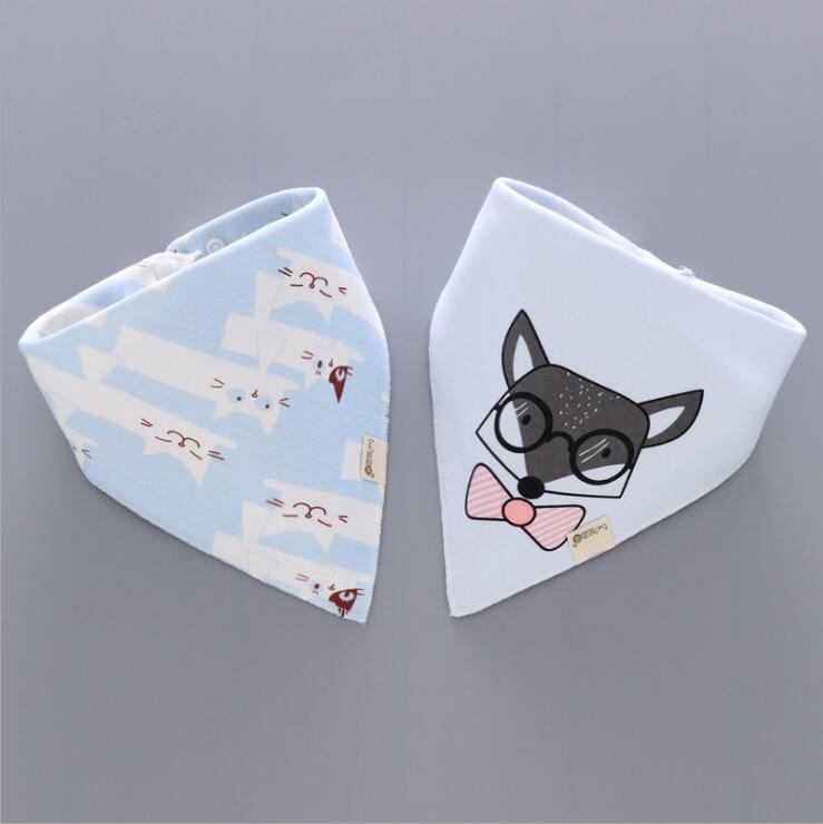2 pièces/ensemble Burp chiffons pour bébé coton bavoirs alimentation bavoirs Bandana Triangle écharpe salive pour bébé soins WWD005: WWD005H-2pcs-set