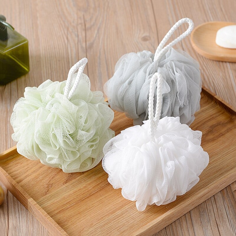 Soft Shower Mesh Foaming Sponge Exfoliating Scrubber White Bath Bubble Ball Body Skin Cleaner Cleaning Tool Bathroom Accessories