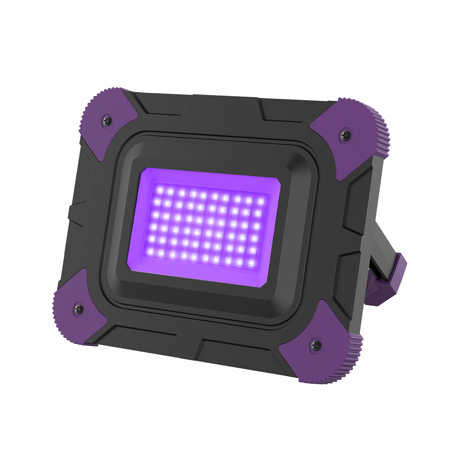 1/2 stk. led uv-svartlys arbeidslys scene-svartlys ultrafiolett flomlys til halloween, jul, dans, dj, diskotekfest: 2.5 w