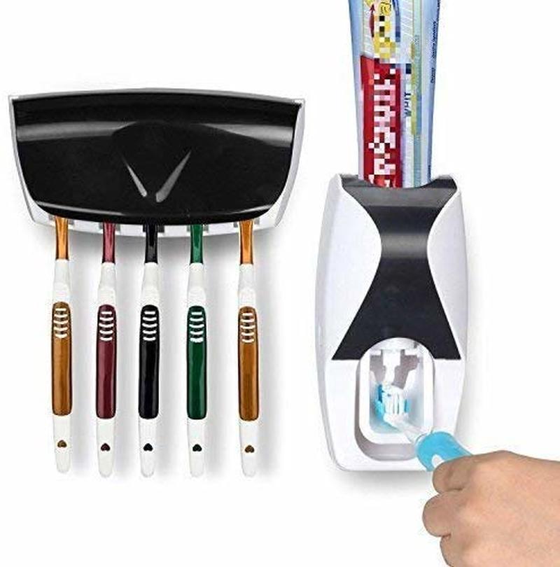 Tandpasta Dispenser Automatische Tandpasta Knijper En Automatische Tandpasta Houder Kit Wall Mount 5 Borstel Houder Handsfree