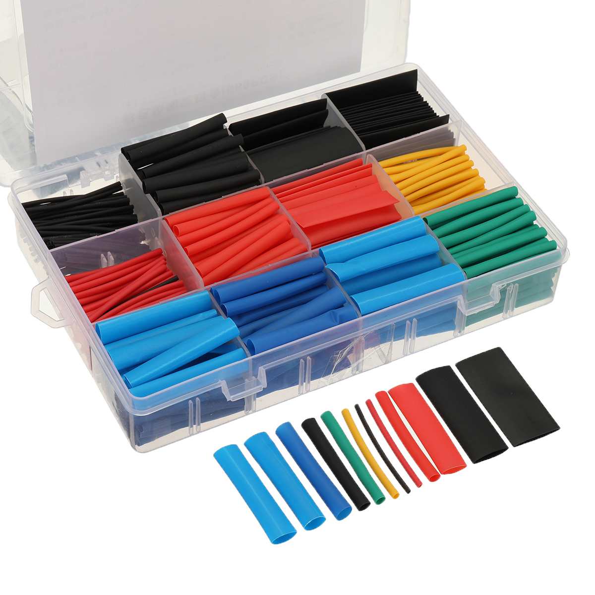 560 Pcs Heat Shrink Tubing Insulation Shrinkable Tubes 2:1 Electrical Wire Cable Wrap Assortment Electric Insulation Sleeve Kit