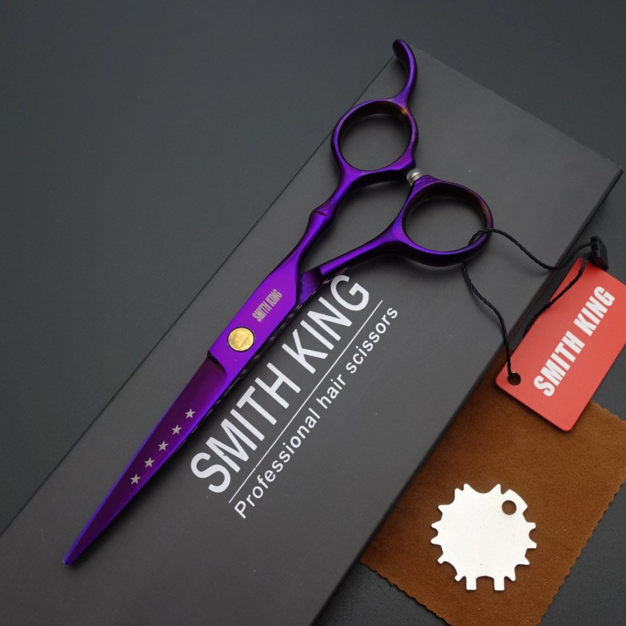 SMITH KING 6 inch Hairdressing scissors, 6"Cutting scissors,styling scissors/shears box/kits: Purple
