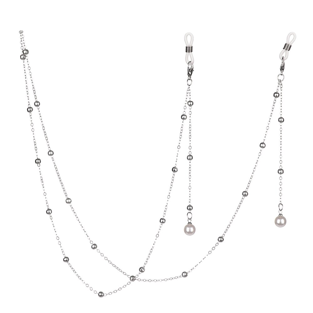 Zeester, schelp, zonnebril, ketting, parels, strass steentjes, brillenkoord, brillenketting, kralen, nekband, touw 70cm: 02
