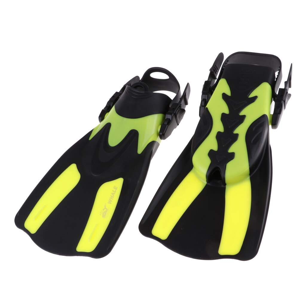 Open-Heel Foot Flippers Well-Balanced Diving Fins Flippers for Travelling Scuba Dive Swimming Practice Training