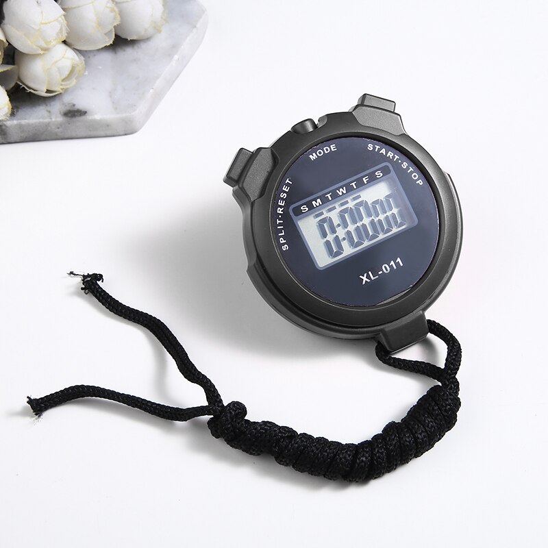 XL-011 LCD Chronograph Handheld Sports Timing Stopwatch Fitness Timer Counter Digital Display W/ Calendar Function