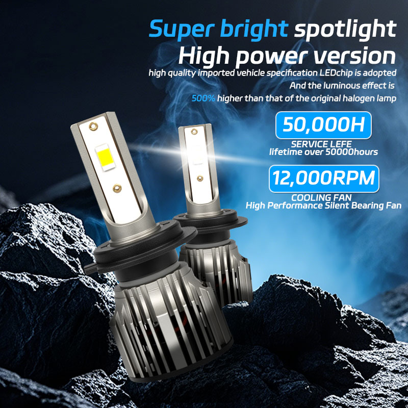 Bombilla de faro de coche H1 H3 H7 H11 H8 H9 9005 HB3 H10 9006 HB4 9004 H13 H4/HB2/9003 (alto/bajo) luz brillante accesorios para automóviles LED