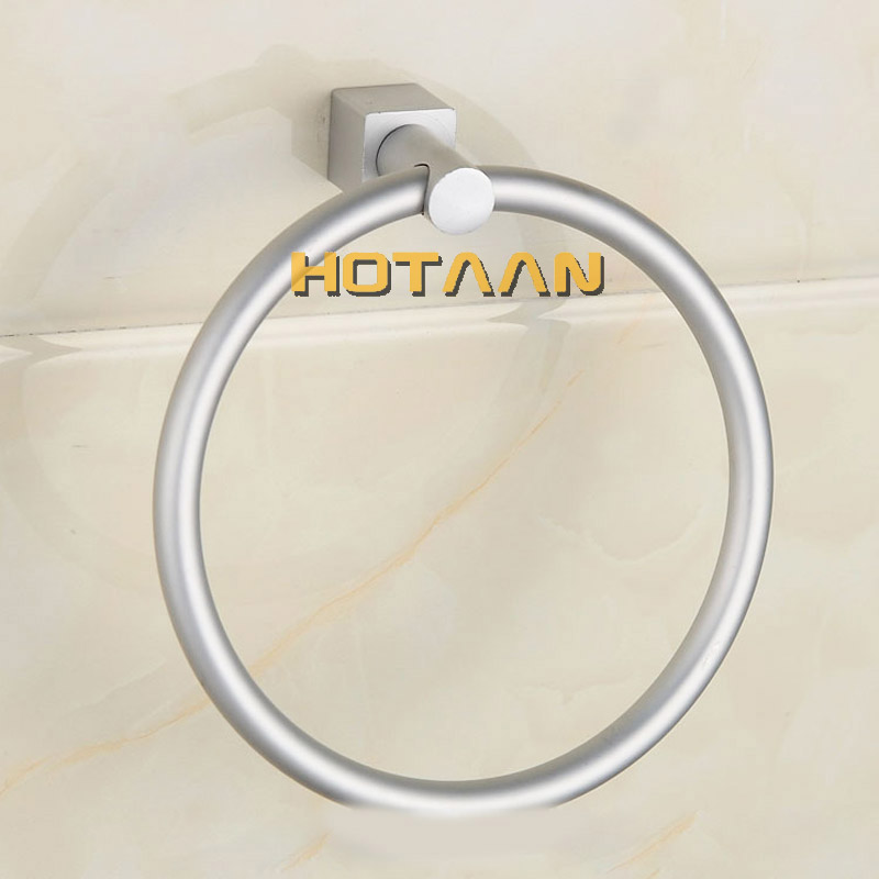 Draagbare Handdoekhouders Ronde Aluminium Handdoek Houder Ringen Wandmontage Badkamer Accessoires Anti-Roest Handdoek Rekken YT-13191