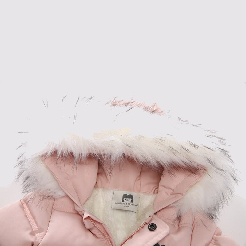 Autumn Children's Down Cotton Snow Wear Baby Clothes 3-24 Months Baby Boy Winter Clothes Overalls For Kids Baby Jumpsuit Gloves