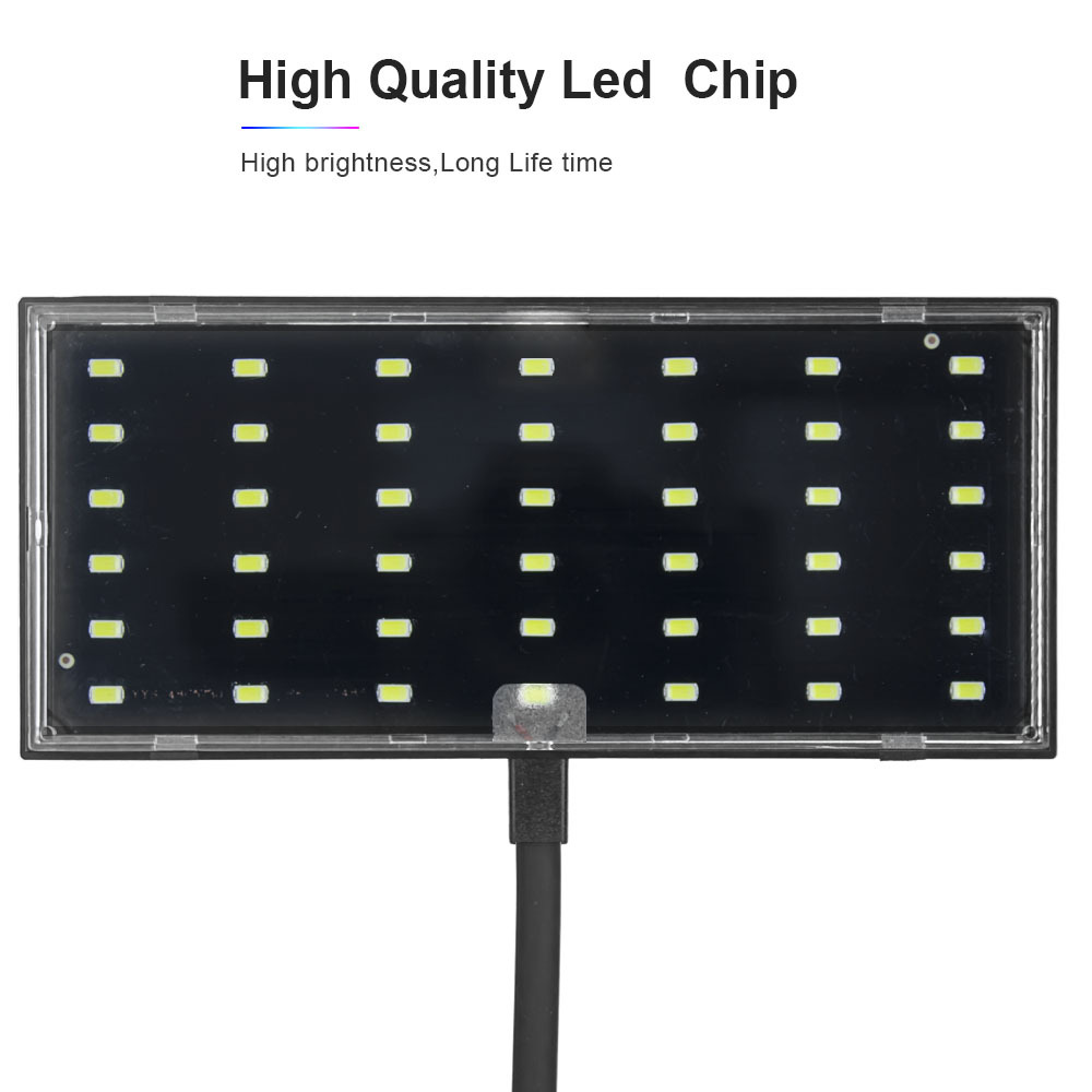 Led akvarielys akvarie med høj lysstyrke algelampe landskabspleje vand græsklemmelampe egnet til akvarier under 60cm