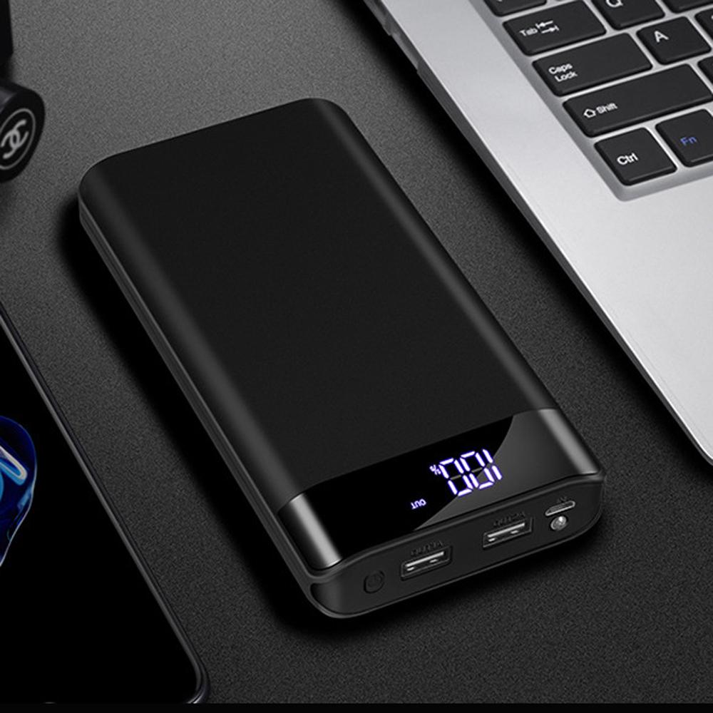 LEORY Energie Bank Ladegerät fallen Energie Bank fallen 20000mAh Dual USB Ausgang LED Dispaly Schnelle Ladung Externe Batterie Ladegerät fallen: Schwarz