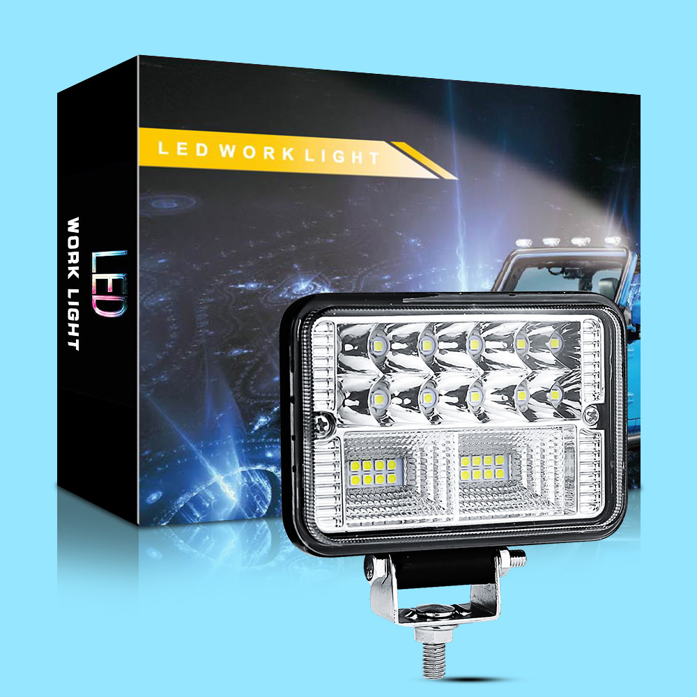 Luz LED de trabajo para remolque de camión, faro antiniebla de alto brillo de 4 pulgadas, 26LED, 12V y 24V, accesorios para coche