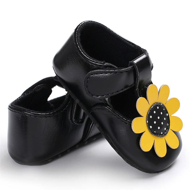 Meisjes zomer baby sandalen gele zonnebloem zachte zool buiten prinses bruiloft feest peuter baby eerste loopschoenen schoenen