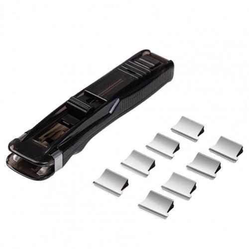 Portable Fixed File Pusher Paper Clipper School Clip Dispenser Office Supplies Office School Supplies: Transparent Black