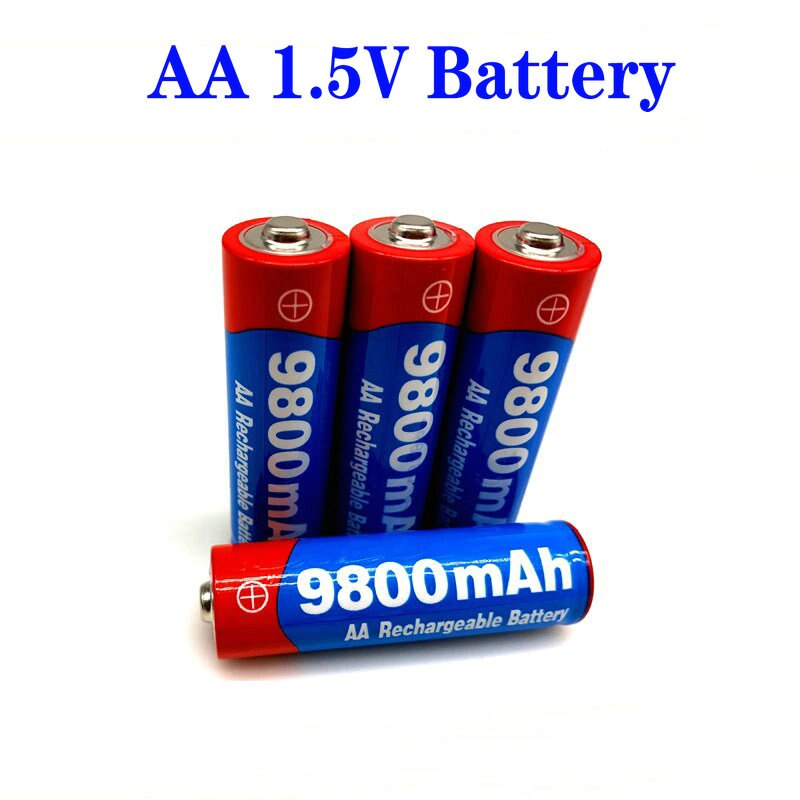 1.5v aa 9800 mah +1.5v aaa 8800 mah alkaline 1.5v uppladdningsbart batteri för klockleksaker kamerabatteri