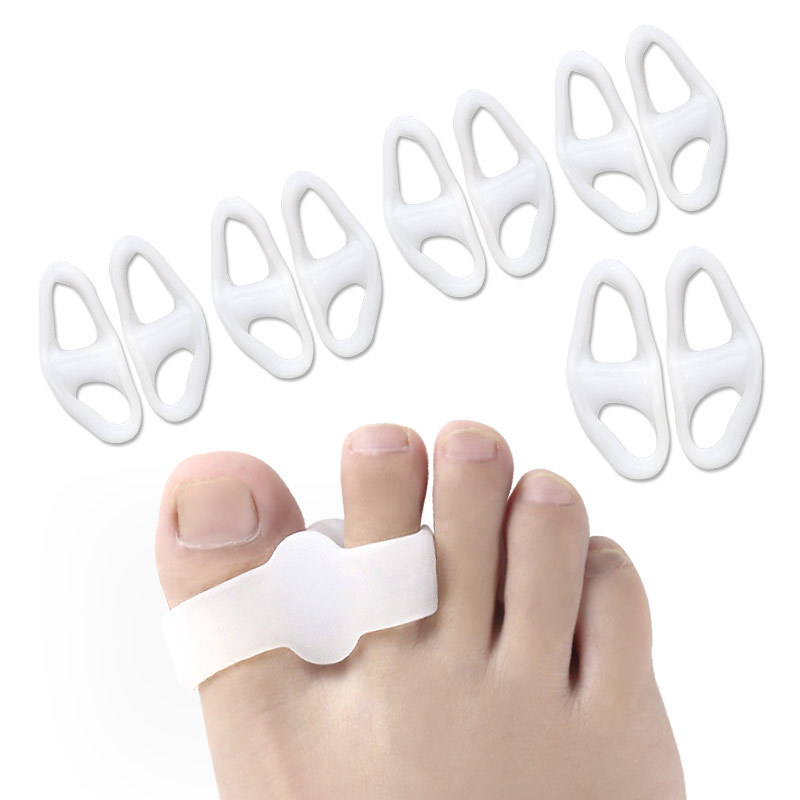 1Pair Interdigital Corrector Foot Massage Toe Separator Thumb Gel Bunion Hallux Valgus Care Protector Orthopedic Pedicure Tools