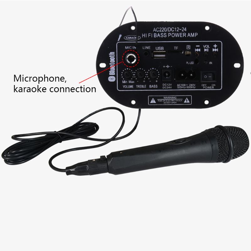 25W Amplifier Board Bluetooth Amplificador USB FM Radio TF Player Subwoofer Kit