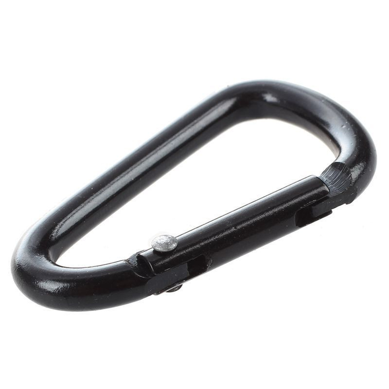 neue Praktische 10 Pcs Schwarz D Förmigen Aluminium Legierung Karabiner Haken Keychain Klettern Ausrüstung Karabiner Mosqueton