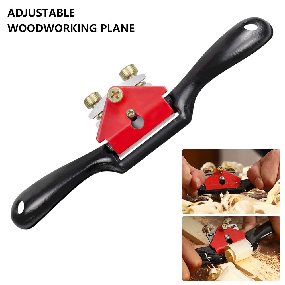 8 Inch Woodworking Hand Planer Blades Tool Deburring Router With Screw Adjustable Wood Planer Cutting Machine Edge Spoke Shave