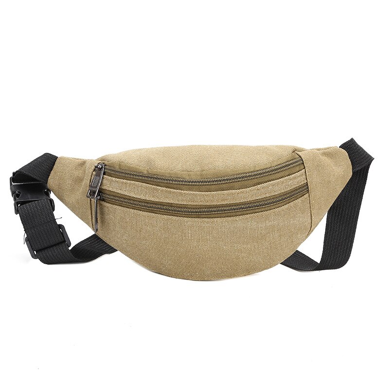 Casual Canvas Taille Tas Unisex Functionele Heuptas Mobiele Telefoon Tas Mannen En Vrouwen Handige Riem Banaan Bag Fanny Pack mannen