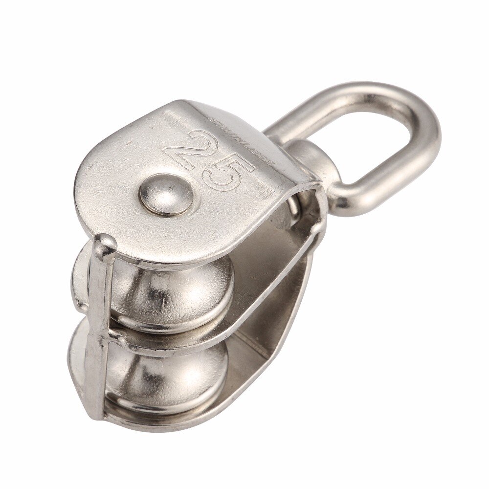 1pcs M15/M20/M25/M32/M50 fishing net Double pulleyPoly Rope Hoist Pulley Wheel Block and Tackle Puller Lift Tools