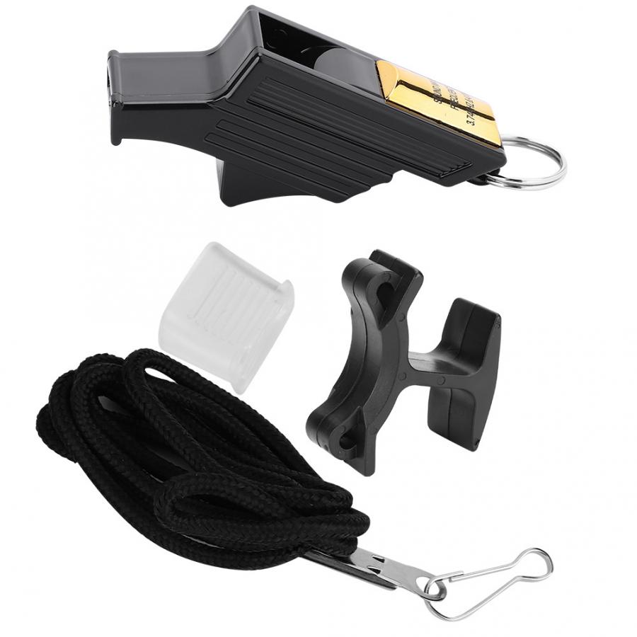 Soccer Football Referee Whistle Basketball Volleyball Football Whistle Camping Survival Emergency Whistle: Black Gold