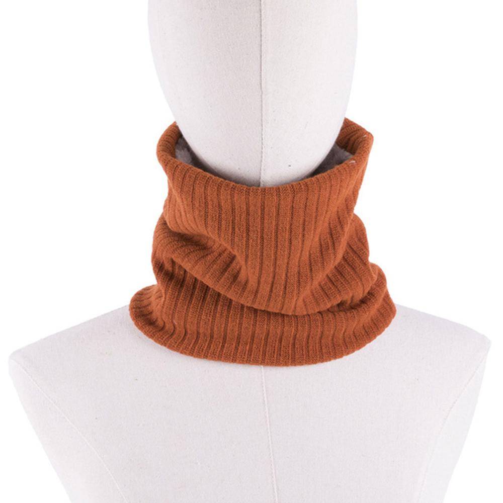 Winter Halswarmer Fleece Sjaal Voor Mannen Vrouwen Gebreide Masker Hals Cover Buis Hoofd Sjaal Voor Fietsen Skiën Wandelen: Orange
