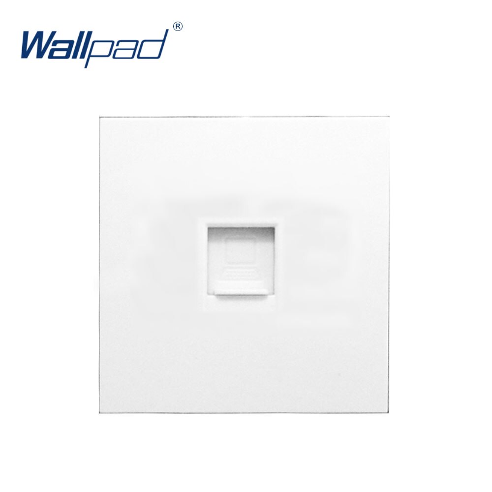 Wallpad Data Ethernet RJ45 CAT6 Socket Network Salida de PC función clave para pared Módulo de plástico blanco y negro solamente: CAT5 / White