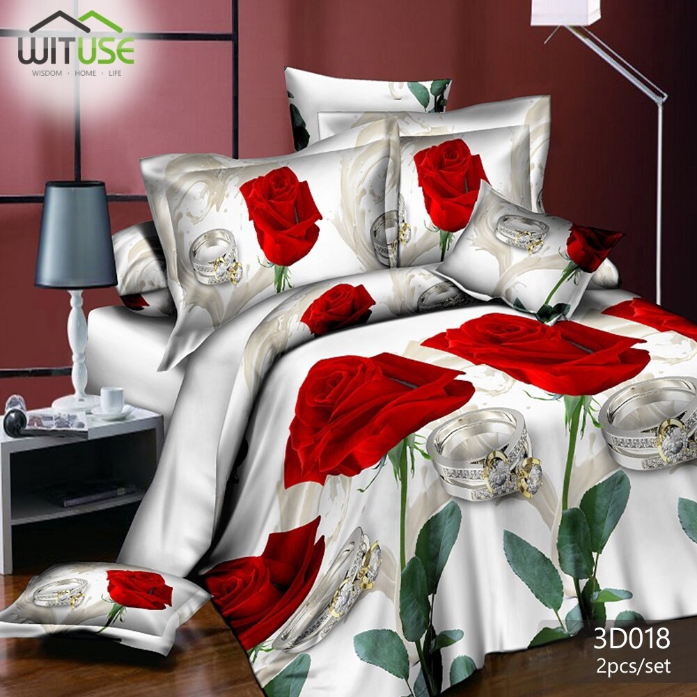 Light Family Down Quilt Twin Queen Bedding Sets 3d Quilt Duvet Cover Pillowcase Set Flowers Printing Decorate Family Bedroom
