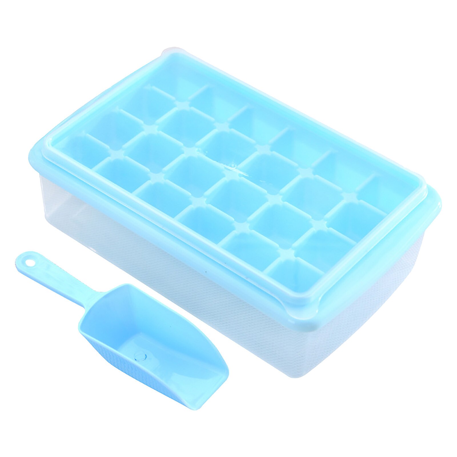 24 Grid Ice Cube Mold Silicone Ice Cube Tray Square Ice Tray Mould Easy Release Silicone Ice Cube Form Bar Kitchen Accessories: Blue