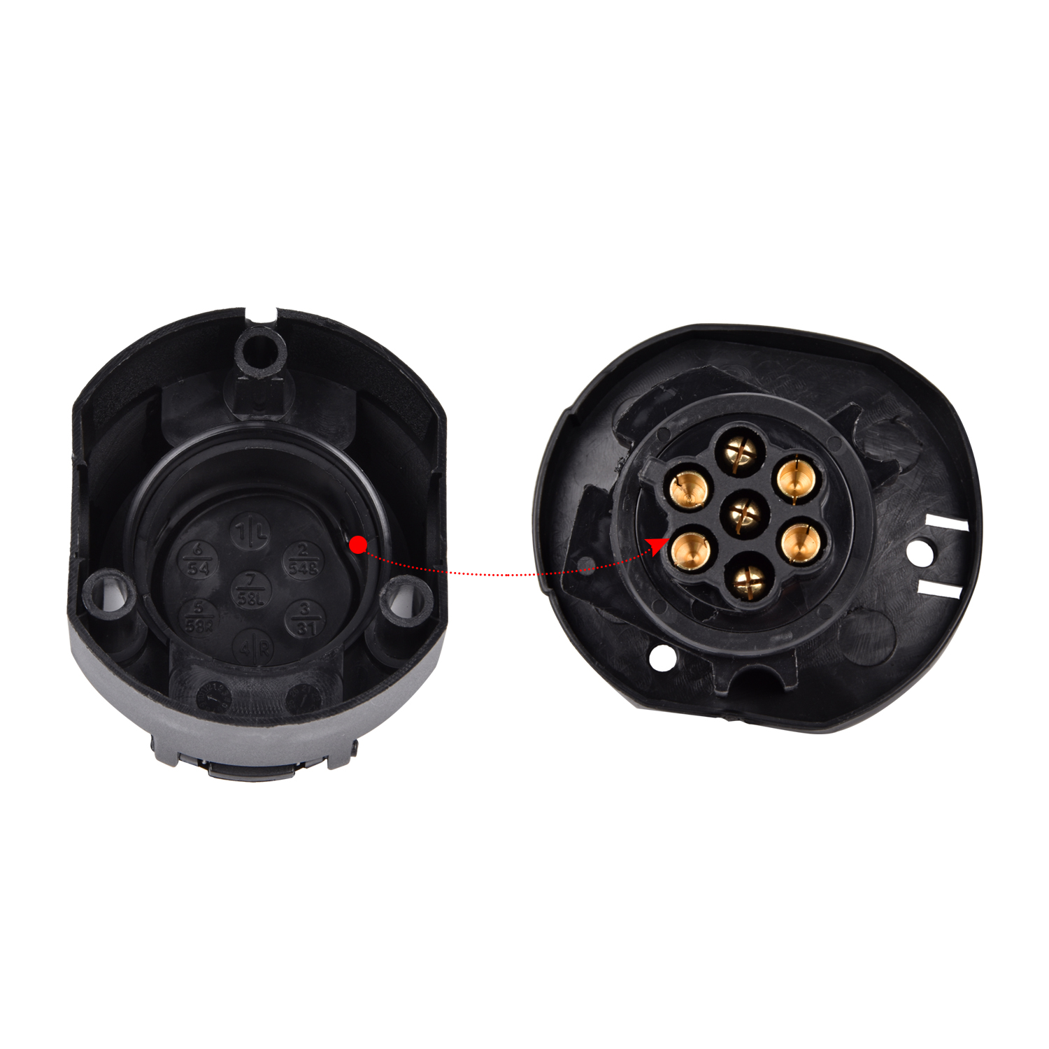 7 Core Trailer Cable Kit Trailer Socket Set 7 Pin Electrical Kit E-Kit Harness Traction Hook Car Accessories