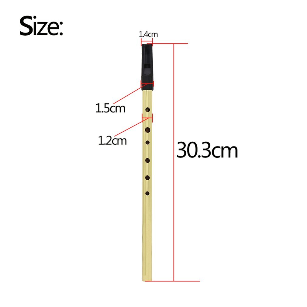 Irish Whistle Flute D Key Tin Whistle 6 Hole Clarinet Flute Nickel Plated Flauta Brass Musical Instrument