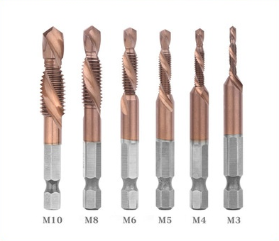 Tap Drill Titanium Plated Hex Shank HSS Screw Thread Metric Tap Drill Bits Screw Machine Compound M3 M4 M5 M6 M8 M10 Hand Tools: M35