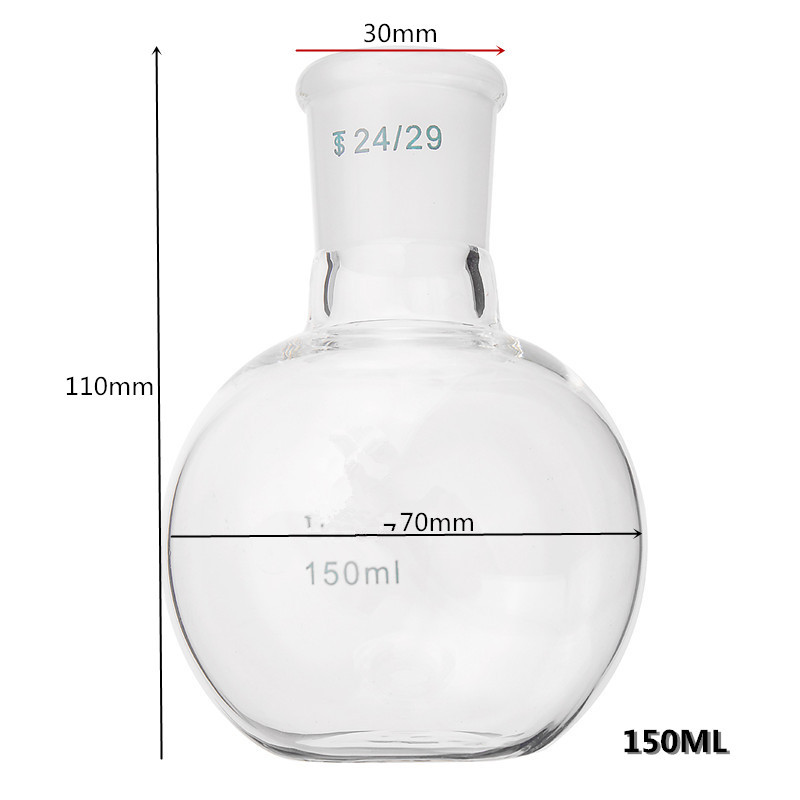 150 ml En Verre de Laboratoire Extracteur Soxhlet Condenseur avec 24/29 Flacon à Fond plat 261 MM 34/37 Tube Laboratoire Verrerie Kit