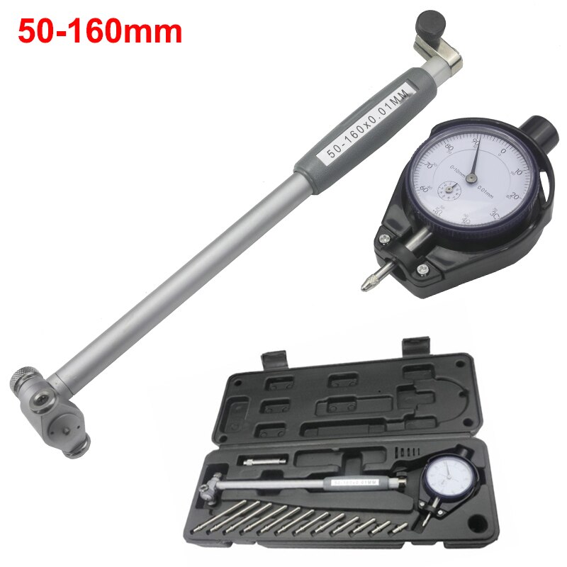 50-160MM 0.01mm Dial Bore Gauge Indicator Diameter Indicators Precision Engine Cylinder Measuring Test Kit Tool Meter