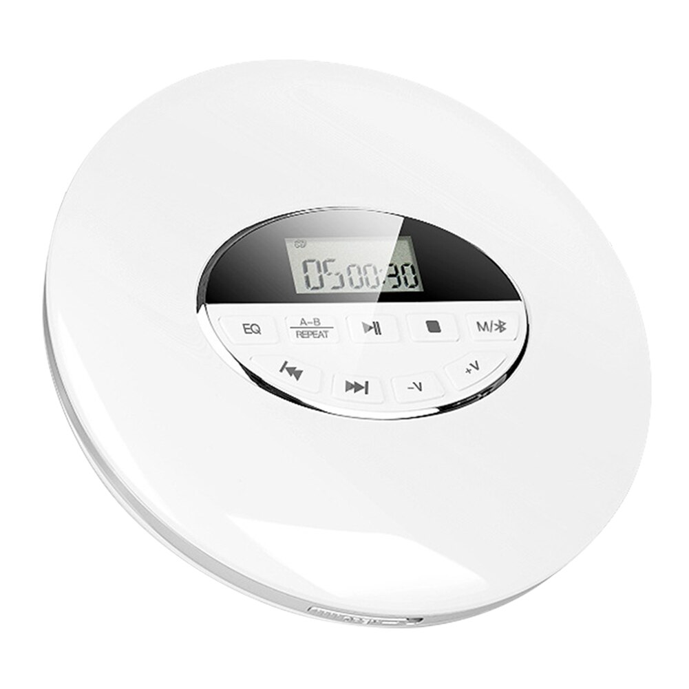 Usb Aux Met Lcd-scherm Compact 3.5Mm Jack Multifunctionele Ronde Kleine Batterij Aangedreven Auto Muziek Anti Skip Draagbare Cd speler