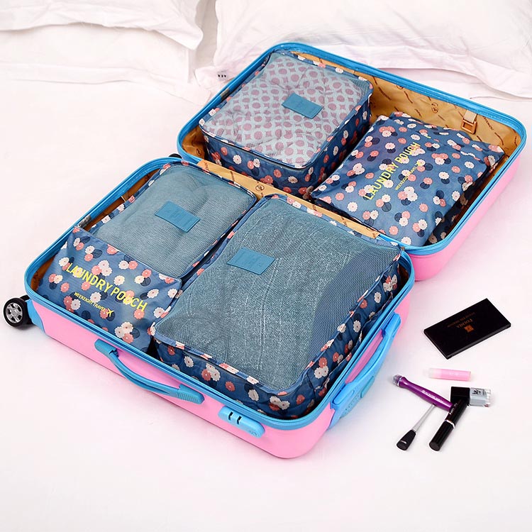 6/ PCS Travel Storage Bag Clothes Tidy Organizer Suitcase Pouch Travel Bag Case Shoes Packing Cube Bag luggage bag