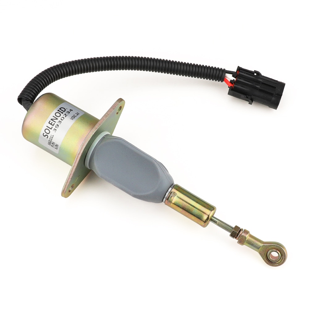 Fuel shutdown solenoid valve Diesel shut off solenoid 3930234 SA-4335-24 For Cummins 6CT 8.3 Komatsu 24V