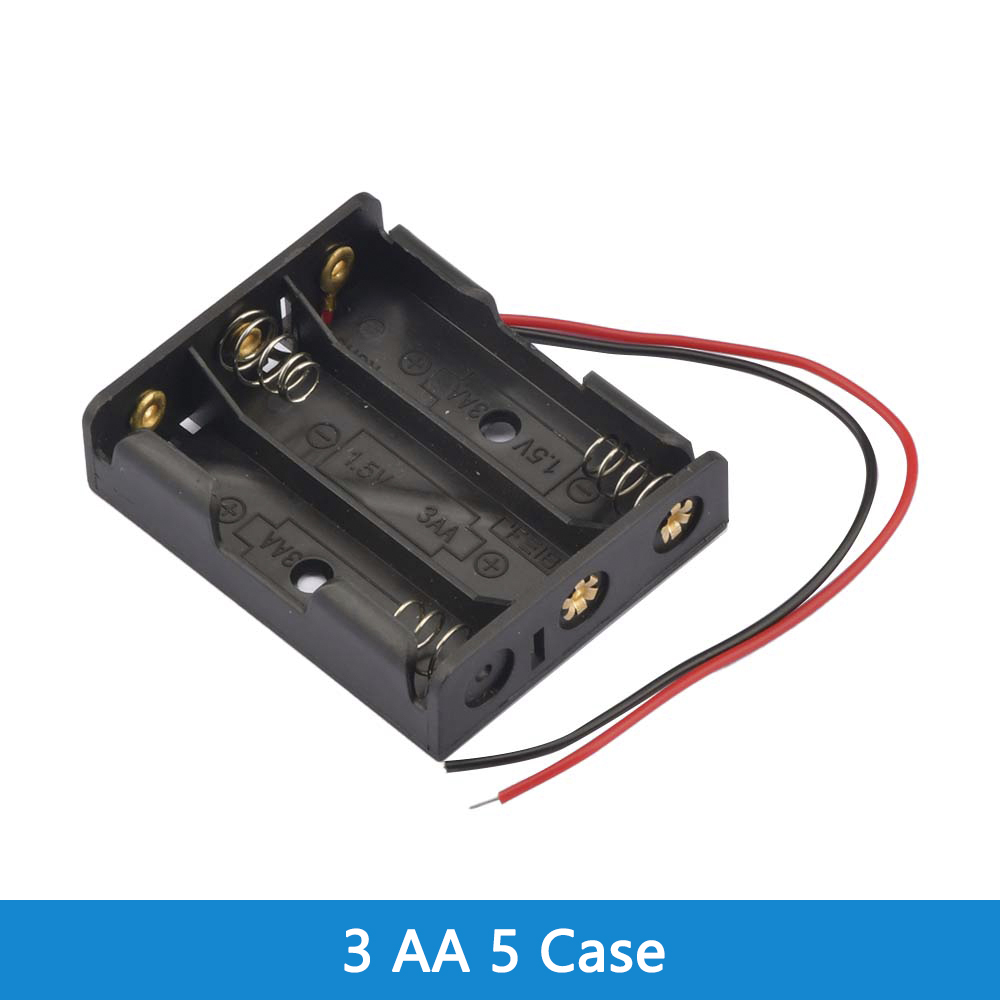 Batterijhouder - 1-6 Slots AA/18650 - met Draad - voor Arduino DIY Kit: Diepblauw