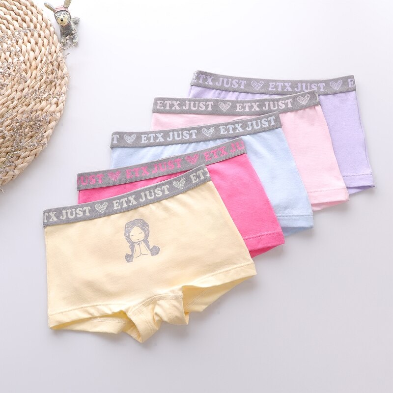5 pezzo Dei Capretti Dei Pantaloni Della Biancheria Intima Del Fumetto di Stampa Del Bambino Mutandine E Boxer di Cotone Traspirante Shorts Adolescente Morbido Boxer Bambino Collant Vestiti di Nuovo
