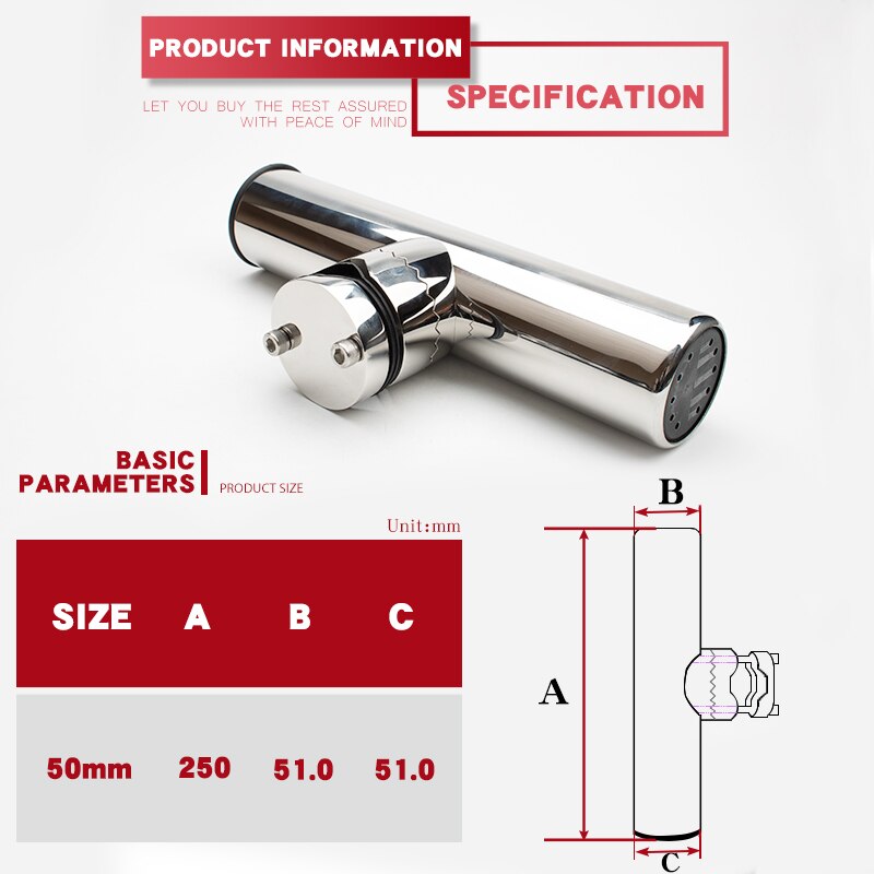 Marine Boat Hardware Rail Mount Pole Bracket 316 Stainless Steel Fishing Rod Holder Rack Support With Clamp On 3/4 To 1Inch