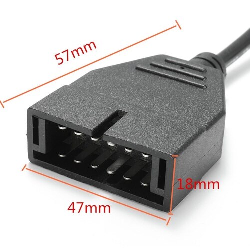Connector For GM OBD 12 Pin OBD1 To 16 Pin OBD2 Convertor Adapter Cable Diagnostic Scanner Auto Diagnostic Connector Adapter