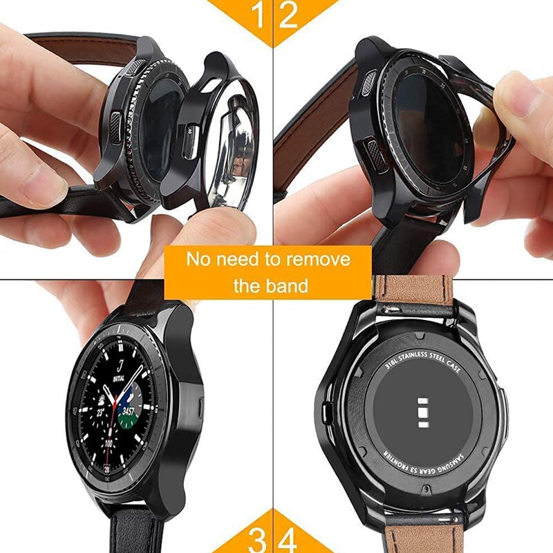 Coque de protection en silicone Tpu pour Samsung Galaxy Watch 4, 4,46mm 42mm, étui classique pour montre intelligente