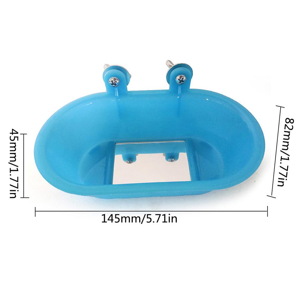 Bañera con espejo para loros, caja de ducha con espejo para pájaros, juguete para periquitos, peonías, jaula para pájaros, accesorios para mascotas, novedad