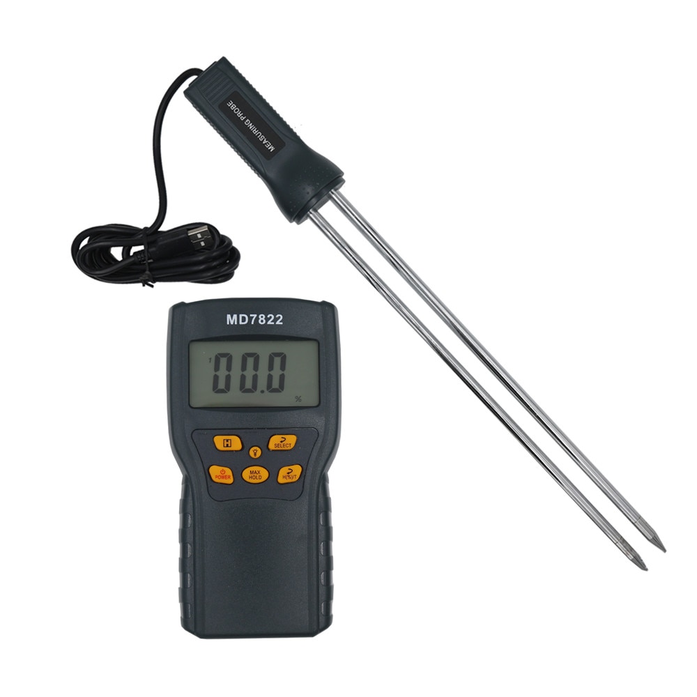 MD7822 LCD Display Digital Grain Moisture Test Meter Humidity Temperature Tester Wheat Corn Rice 20%off