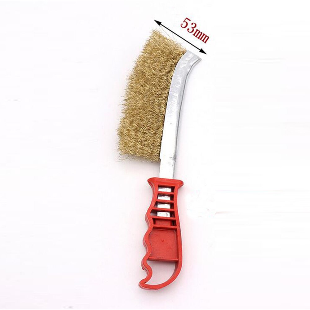 Wire Scratch Brushes Grill Cleaner BBQ Grill Steel Wire Brush Brush-Steel Stainless Steel Wire Brush Rust Paint Removal Tools: Yellow
